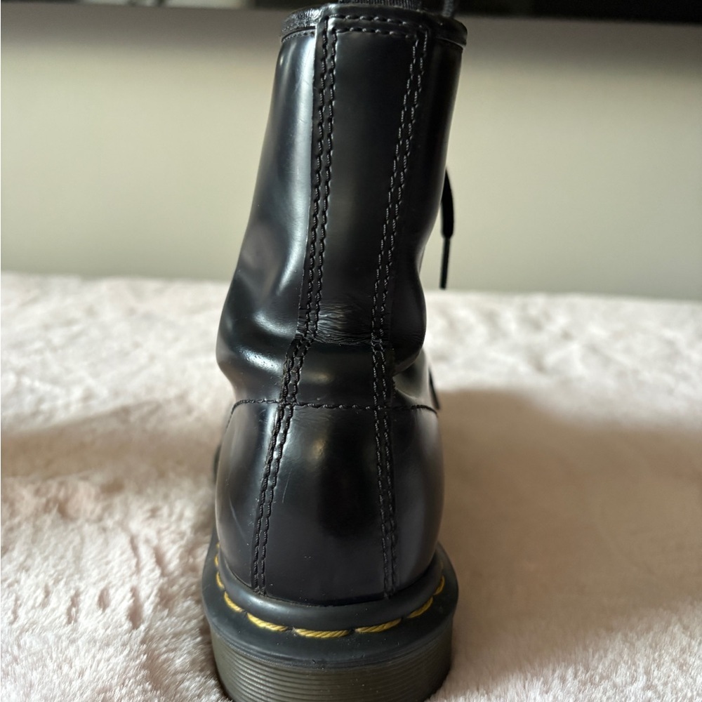 Dr Martens Black Smooth Lace Up Boots Size 7 - Picture 4 of 16